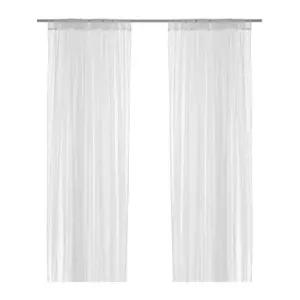이케아 LILL 망사커튼 한쌍 280x250cm 망사커튼 커튼세트 거실커튼 화이트커튼
