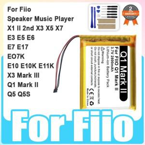 Fiio X1 II 2세대 X3 X5 X7 FX1221E3 E5 E6EO7KE7 E17E10 E10K E11KQ1 Mark IIQ5 Q5SX3 III용 교체 배터리