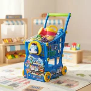 쿠쿠토이즈 로보카폴리 쇼핑카트 마트놀이 시장 장보기 과일썰기 자르기 장바구니 장난감 소품