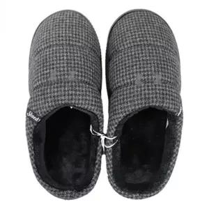 퍼 실내화 여성용 겨울 털거실화 기모 하운드체크실내화 겨울실내화 슈디 겨울거실화