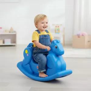 쿠쿠토이즈 파란말 흔들목마 아기 말타기 락킹호스 흔들시소 승용 장난감 유아 대근육발달