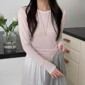 [코코블랑] 메이즈 레이어드 라운드 티셔츠