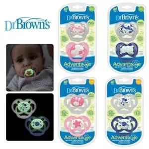 닥터브라운 어드밴티지 야광 실리콘노리개(2P)택/모음 공갈젖꼭지 / 쪽쪽이