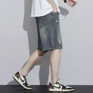 남자 청반바지 빈티지 스트릿룩 디스트로이드 일자 청바지 데일리 캐주얼 힛템