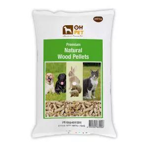 오펫 프리미엄 우드펠렛 목재 고양이 모래 화장실 안식처 20kg