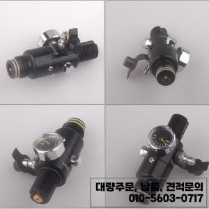 300BAR 출력 160 ~ 3000Psi 2 개의 Oring 공기 탱크 Valvula Reguladora 가스 실린더 리필 충전 어댑터 밸