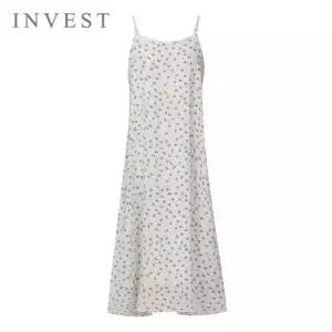 [인베스트] 플라워 나염 슬리브리스 원피스_IN6S1OP3221
