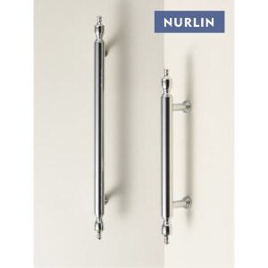 호환 NURLIN 솔리드 황동 브라이트 골드 럭셔리 클로크룸 옷장 핸들, 프렌치 크롬, 캐비닛 신발 손잡이 바 CROWN