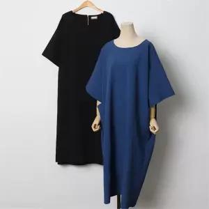 빅사이즈 207 데일리지퍼반팔원피스 DRAI925