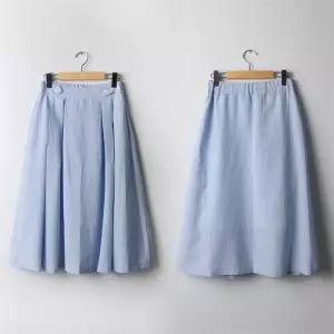 빅사이즈 208 스트라이프핀턱스커트 DMOJ262