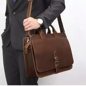 남자 정장 서류가방 고급 회사원 메신저백 가죽 가방 남자서류가방 남자도트백