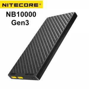 NITECORE NB10000 Gen3 Gen4 초경량 탄소 섬유 파워 뱅크 10000mAh 모바일 파워 뱅크 듀얼 USB-C 18W 22.5W