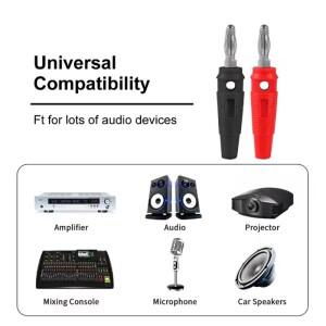 10개 32A 4mm 고전류 바나나 플러그 나사형 남성 스택형 커넥터 스피커 케이블 어댑터