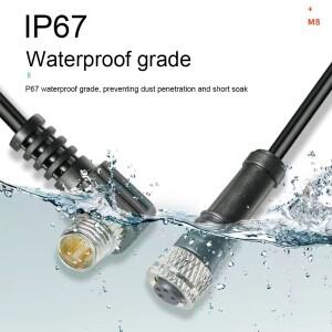 2m 5m 10m 라인 M8 3 4핀 PVC LED IP67 센서 케이블 커넥터 타입 A 소켓 플러그 방수 남성여성 직각 플랜지