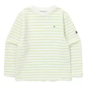 빈1 BA13TS03YG 옐로우그린 스트라이프 긴팔티셔츠
