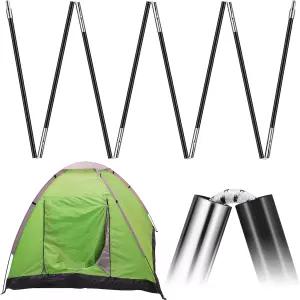 야오콤 유리 텐트 폴 교체 사전 조립된 블랙 폴스 캠핑 로드 부품으로 하이킹 야외 배낭여행을 즐길 수