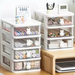 투명 데스크 보관함 화장품 수납함 트레이