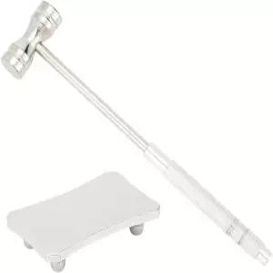 OLYCRAFT 미니 스틸 주얼리 해머 - 6.3x1.3인치 듀얼 헤드 1.6x2.4인치 강판 금속 스탬핑용 망치 시계 링크