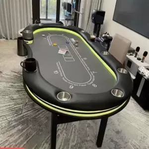홀덤 테이블 포커 게임용 카드놀이 식탁보 카지노 펍 접이식 가정용 타원형 딜러