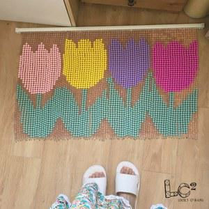 샤크팡 비즈발 키트 부자재 DIY 핑크 커튼 문발 입구 패키지 상품 구슬커튼