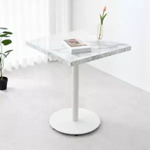 공간미가구 마블P 600 원형 사각 식스 화이트 인테리어 테이블