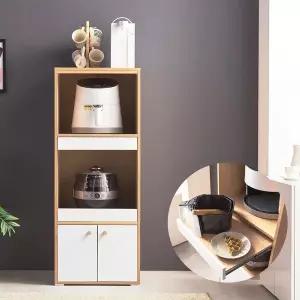 바로방 가구 퓨어 1200 주방수납장 에어프라이어 커피머신 밥솥 2단 선반 렌지대