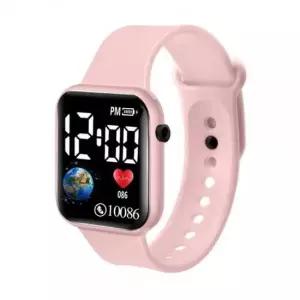 bns 밴드 컬러 전자 LED 학생 여자 남자 사각 손목 시계 LED시계 손목시계 패션시계