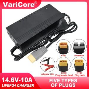 VariCore 14.6V 12V 10A Lifepo4 충전기 110-220V 4S 12V 리튬 철 인산염 배터리 팩 고전력 충전기 XT60 XT