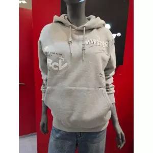 인터크루 부드럽고 따뜻한 압축기모 부클 자수 키치 후드 티셔츠 SWITY4TH03AMG