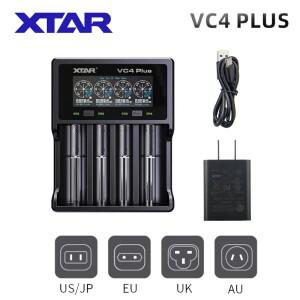 XTAR VC4 Plus 배터리 충전기 18650 충전기 USB C 고속 충전 AAA AA 충전식 배터리 18350 21700 20700 배터