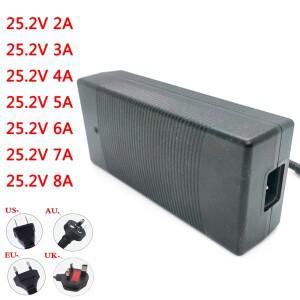 14500 14650 17490 18500 18650 26500 폴리머 리튬 배터리 팩 충전기 DC 25.2V 2A 3A 4A 5A 6A 7A 8A 3 단