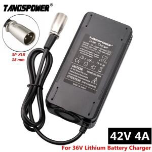36V 충전기 10S 36V 리튬 이온 배터리 팩용 42V 4A 리튬 배터리 충전기 3핀 XLR 커넥터 팬으로 150W 고속