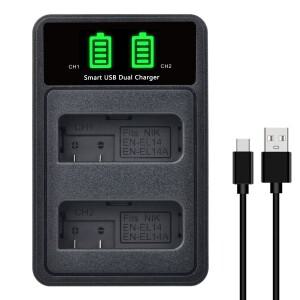 Nikon D3200 D5600 D3100 D3500 D3400 D3300 DF DSLR Coolpix P7800 P7700용 Pickle Power EN-EL14 EL14A