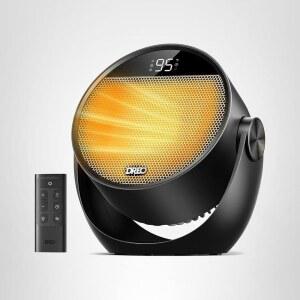 Dreo 우주 히터 1500W, 60 조절 가능한 기울기, 실내용 10.5피트/s 휴대용 전기 히터, 온도 조절기 포함, 8가지 안전 보호, 3가지 모드, 침실, 사무실, 블랙을 위한 원격, 조용한 책상