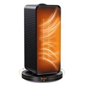 홈텔 우주 히터, 실내용 70 휴대용 전기 진동 1200W 업그레이드 PTC 세라믹 침실, 데스크톱, 사무실 및 소형 히터