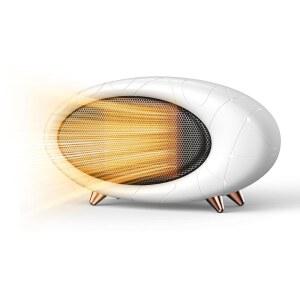 Lmkeji 우주 히터, 실내용 600W 소형 책상 침실 테이블 가정용 개인용 데스크탑 히터 (흰색)