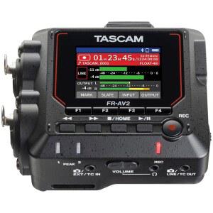 비디오그래퍼를 위한 듀얼 XLR/TRS 입력 및 클립 오디오 녹음이 없는 TASCAM FR-AV2 컴팩트 32비트 플로트 필드 레코더 타임코드