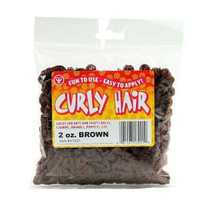 하이글로스 2온스 컬리 인형 헤어 공예 브라운 - 제작, 예술 및 프로젝트를 위한 프리미엄 합성 u2013 쉬운 적용