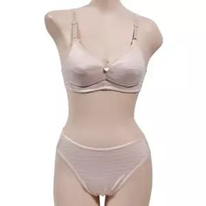 [기타브랜드]데일리 베이직 노몰드 노와이어 B컵 2단계 브라팬티세트0160tg