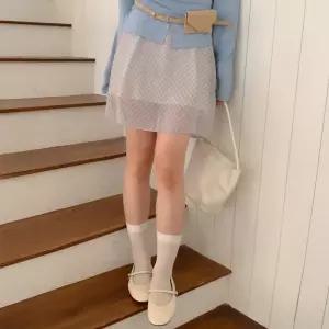 [요즘에] 치로체크스트랩미니스커트
