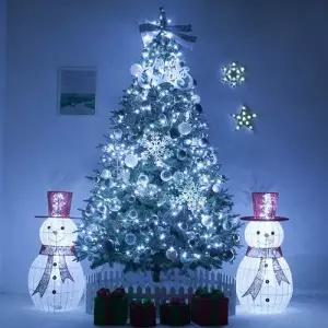 [텐바이텐]크리스마스 트리 장식 풀세트 화이트설정그레이 250cm 양면