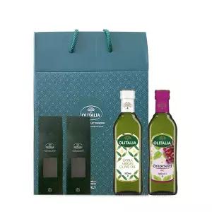 올리타리아 엑스트라버진 올리브유+포도씨유 500mlX2P 선물세트