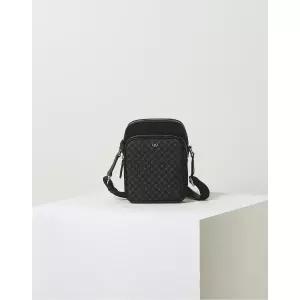 [롯데백화점]닥스 액세서리 [쇼핑백동봉] 블랙 DD 패턴 나일론 미니크로스백 DBBA5E592