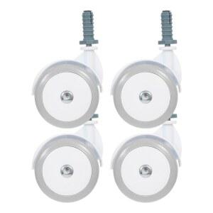 4pcs 회전 캐스터 비 금속 교체 바퀴 보행자를위한 휠체어 아기 용 유모차 보행기