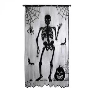 할로윈 데코 해골 커튼 호러 파티 배너 대형 (WFK0Q1U)