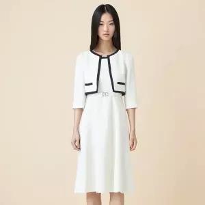 [롯데백화점]케네스레이디 루크호스 배색라인 벨티드 원피스 (EWOPOD02)