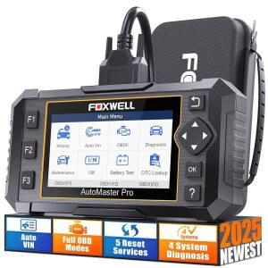 FOXWELL NT614 엘리트 OBD2 스캐너 4 시스템 코드 리더 스캔 엔진 ABS SRS 변속기, 오일/EPB/ABS 출혈/SAS/스로틀 라이브 데이터 5개 재설정, Auto VIN, WiFi 업데이트로 DIY 및 프로용 자동차 진단 도구 제공