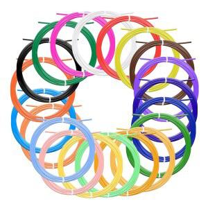 [포르르] 3d 펜 필라멘트, pla 두들러 필라멘트 리필, 230 c 노클로그 플로우, 1.75mm, 팩 20가지 색상, 색상당 15피트, scrib3d, pika3d, mynt3d 및 기타 대부분의 프린팅 펜과 함께 작동합니다