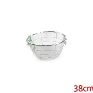 스텐 후레임망 원형 3단 38cm 볼바구니 채반