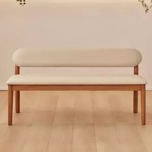 [신세계라이브쇼핑]동서가구 로라 PU 원목 식탁 벤치 3인 벤치 DF927583